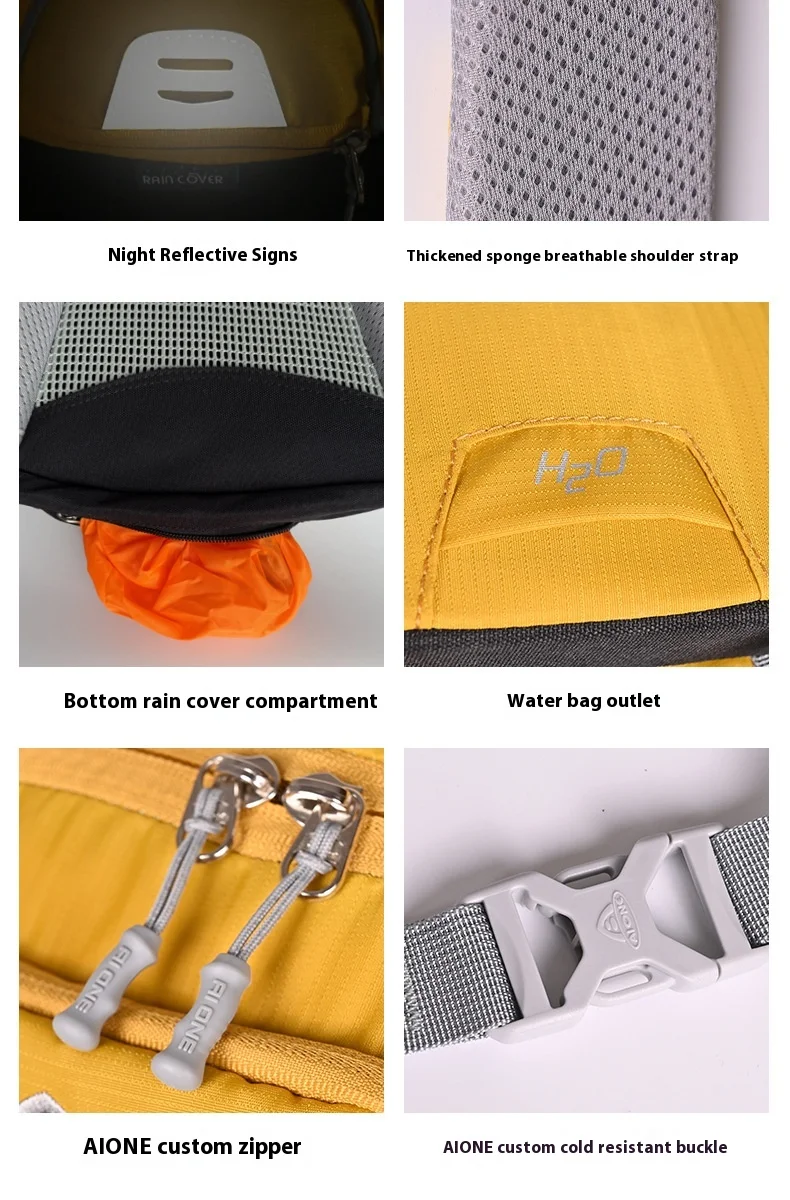 Aione Leichter Wanderrucksack, 25 l, Wander-Tagesrucksack, leichter Fahrradrucksack, atmungsaktiver Tagesrucksack für Damen und Herren – Detail 7