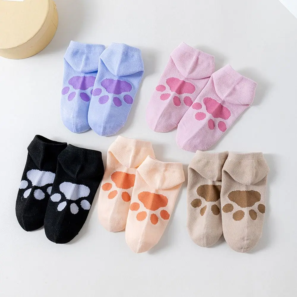 

10Pairs Sweet Bear Claw Cartoon Short Socks Breathable Elastic Boat Socks Women Patchwork Hosiery Ankle Tube Socks Girl