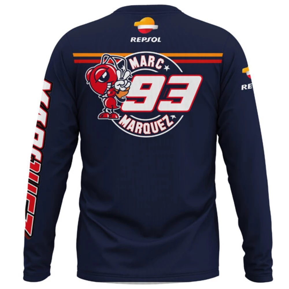 

2025 Men And Women Motorcycle Riding Summer Hot Selling Breathable Quick Drying No.93 Marc Márquez I Alentà Printed Long Sleeve