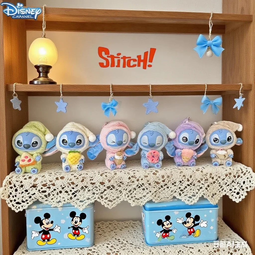 

Disney New Stitch Mystery Box Bag Подвеска, Kawaii Vinyl Blind Box Eat Some Thing Before Sleep&Hot Stitch Плюшевая кукла Цанговый подарок