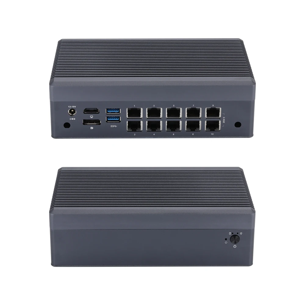 Qotom Q31100GT i7 1185G7 TigerLake, 3GHz, 4코어 데스크탑 PC, 10개의 Intel I226-V 2.5G LAN 포트 탑재 방화벽 미니 PC
