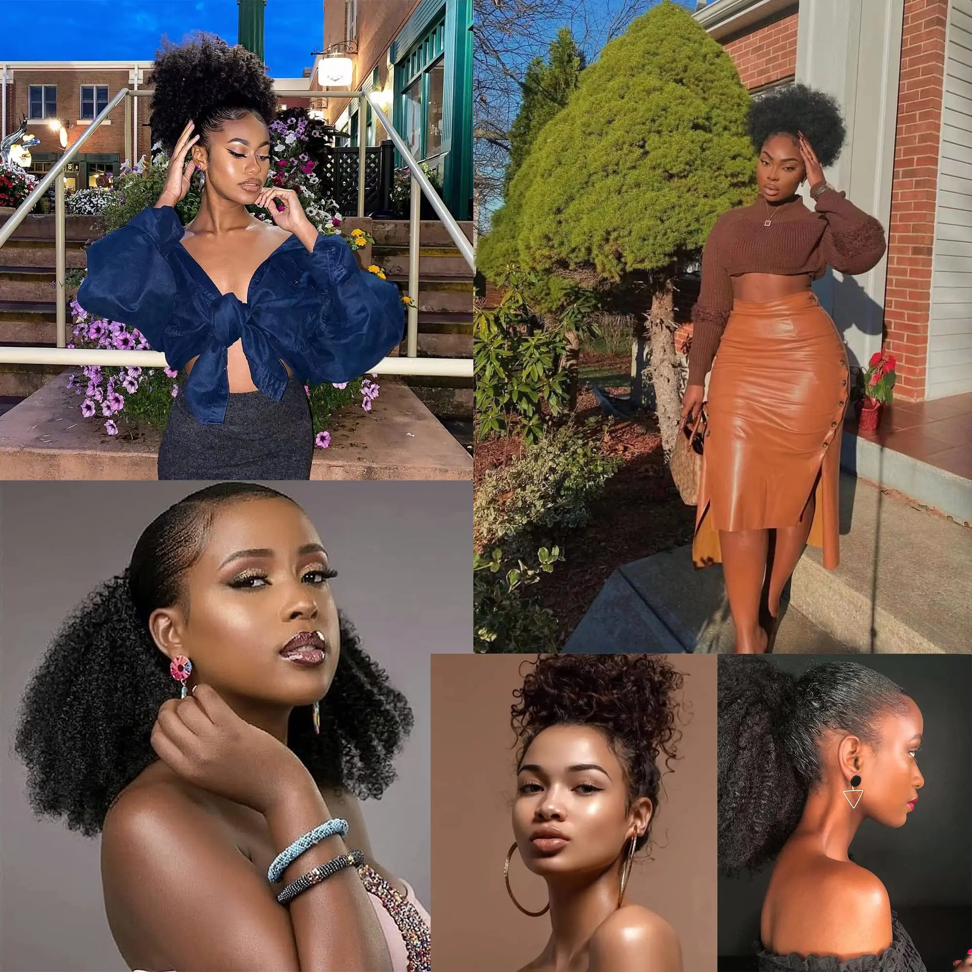 Afro Kinky Curly Ponytail Extensions Clip In Drawstring Ponytail Human Hair Extensions Mongolian Kinky Curly Hair Pieces