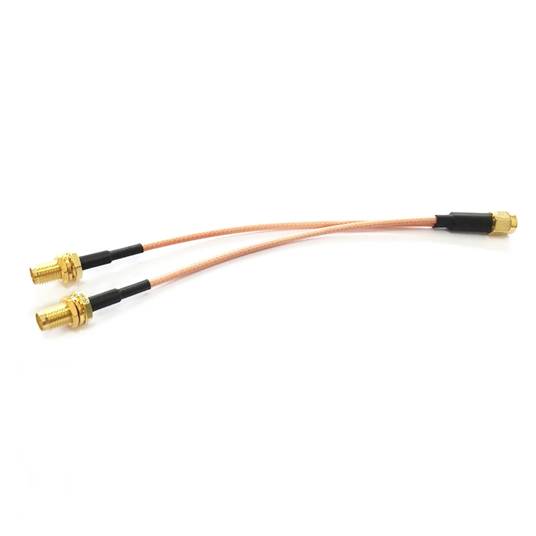 

SMA Male to 2X SMA Female Nut Y Type Splitter Combiner Pigtail Cable RG178 15cm 6" for Wifi Router