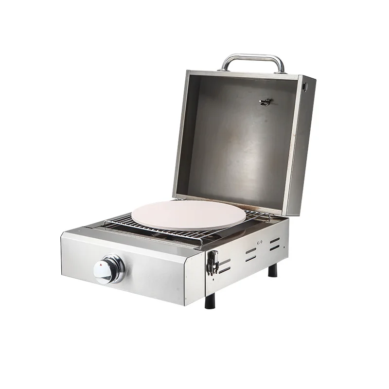 

Outdoor Pizza Oven Gas Making Machine Portable Stainless Steel 13 Pizza BBQ Oven For Beach Parties Camping