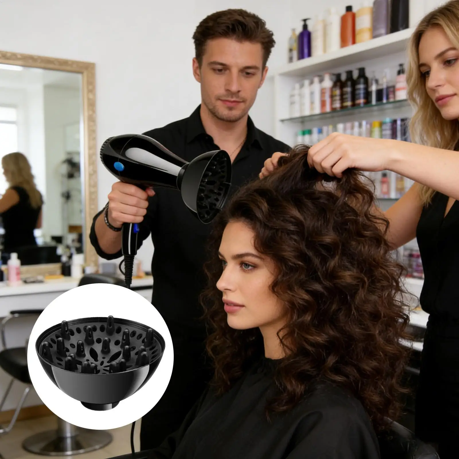 

Насадка-расческа для фена универсальная, легкая, традиционная насадка-концентратор для укладки и завивки волос, для салонов красоты ﻿