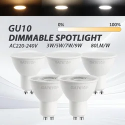 1-20pcs GU10 LED Bulb Dimmable 220V 3W 5W 9W,50W Halogen Replacement, 120 38 Degree Spotlight Warm White for Kitchen Range Hood