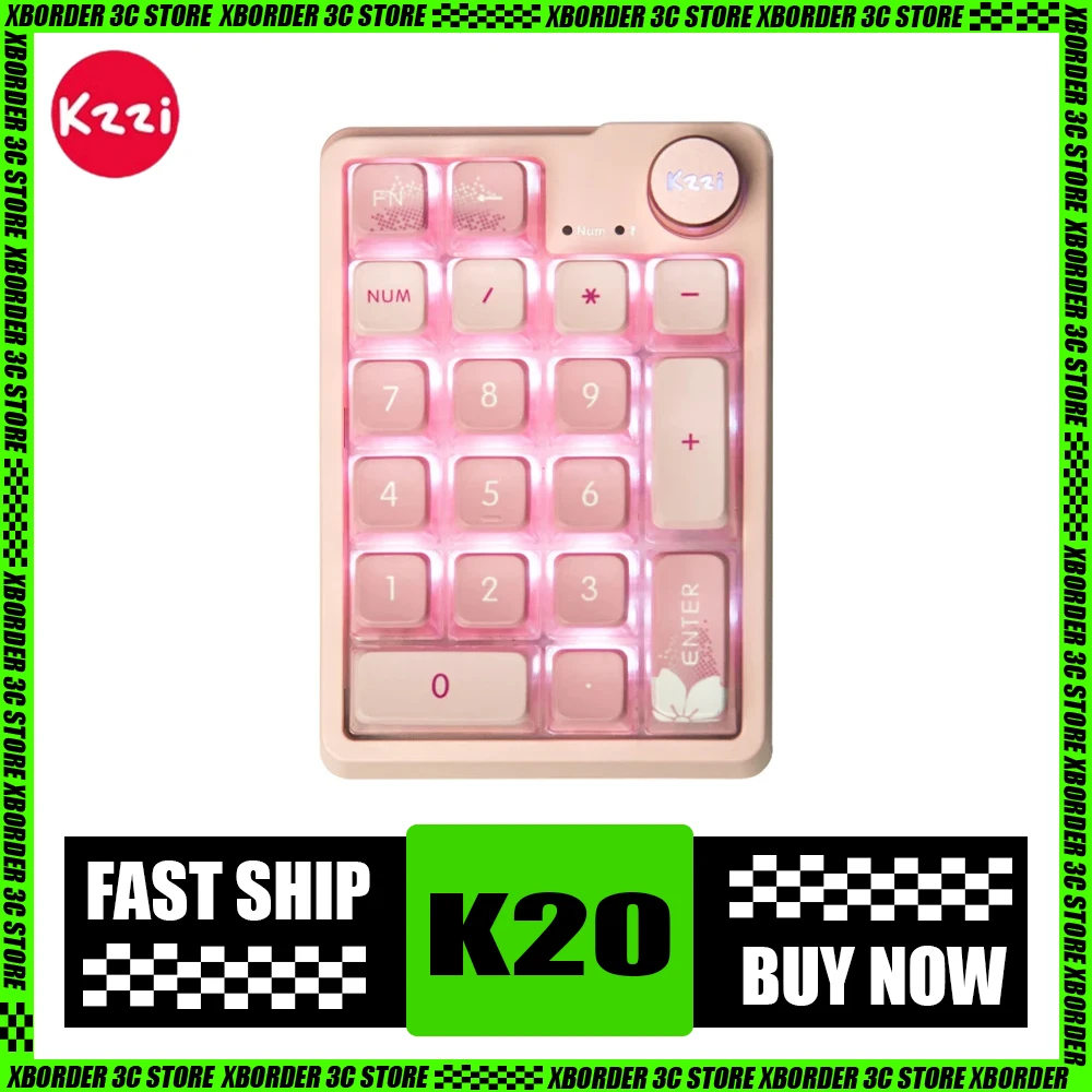Imagem -01 - Kzzi-teclado sem Fio do Teclado Botão Multifuncional Hot Swap Mini Teclado Mecânico pc Acessório Presentes Gamer Modos K20 kzzi teclado sem fio do teclado botao multifuncional hot swap mini teclado mecanico pc acessorio presentes gamer modos k20 01