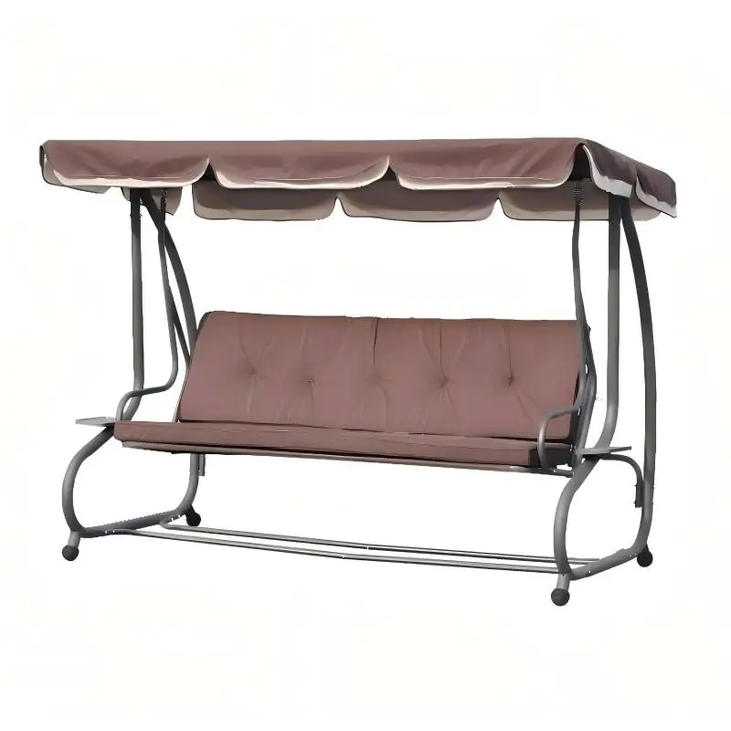 

Modern Steel Cocoon Garden Patio Outdoor Waterproof Hammock Garden Swing Chair with Adjustable Canopy