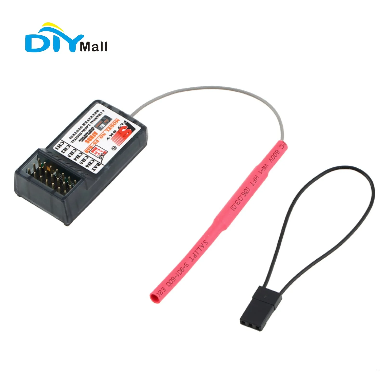 

FlySky FS-R6B 2.4GHz 6CH Receiver for RC Cars - Compatible with FS-i10/FS-i8/FS-i6X/S-TH9X