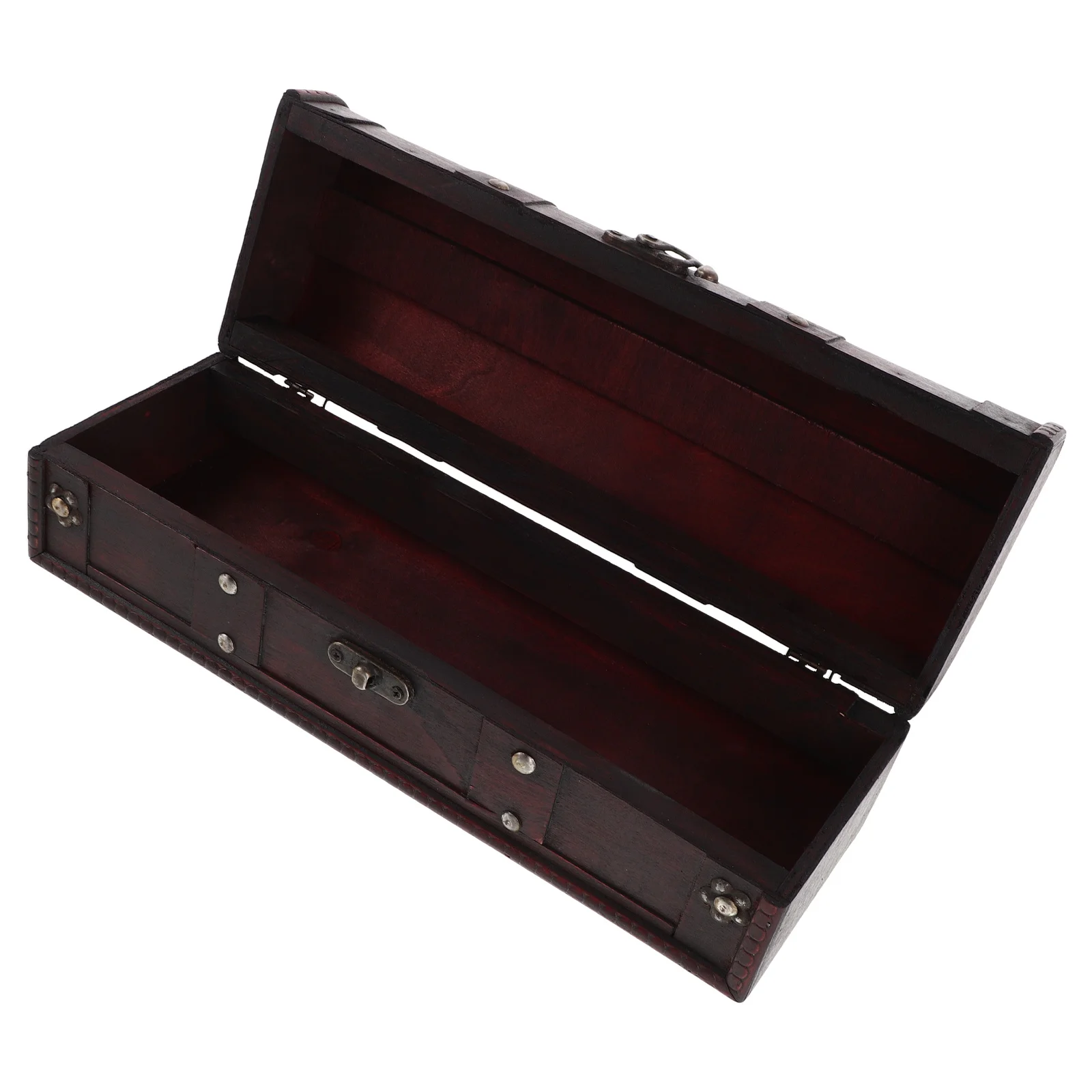 

Vintage Wooden Jewelry Storage Box 13.36X4.72X4.32In Retro Desktop Organizer Trinket Chest Decorative Keepsake Case Rustic