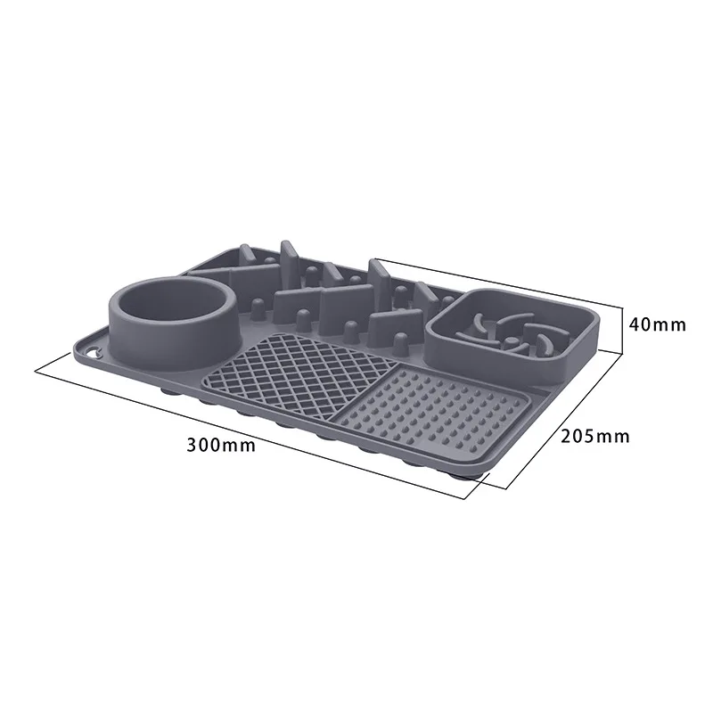 Slow Feeding Mat for Dogs and Cats Anti-Slip Dog Lick Pad Anxiety Relief- Large Feeding Mat with Suction Slow Feeder