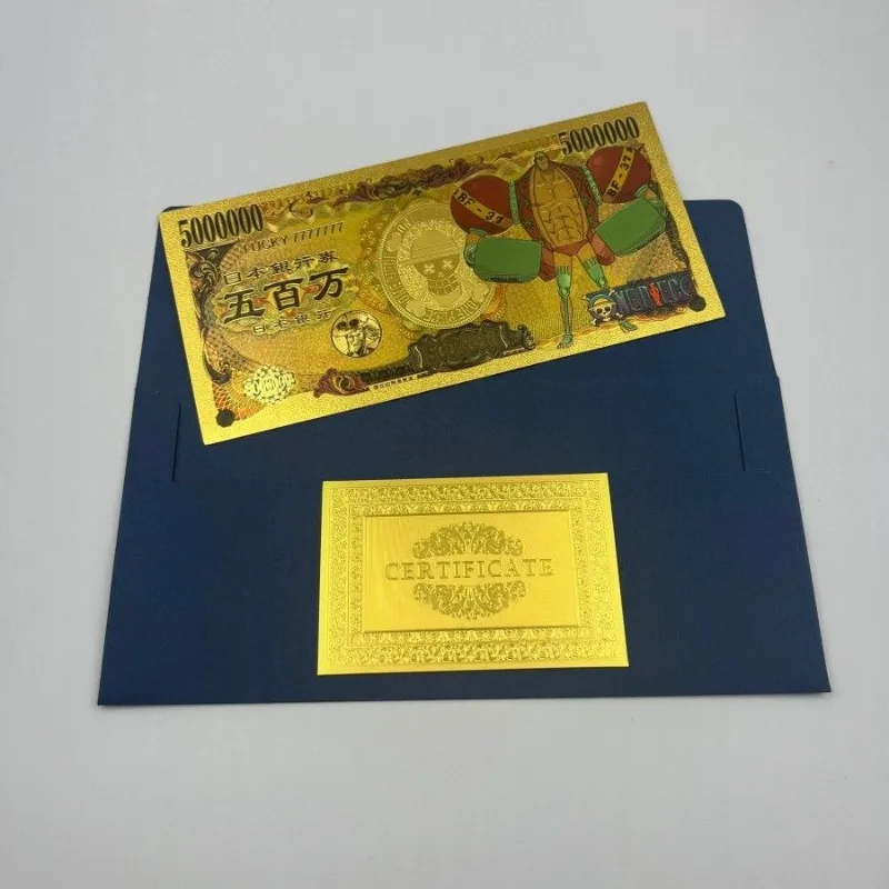 One Piece เหรียญที่ระลึกชุดอะนิเมะ Luffy Chopper รูปอุปกรณ์ต่อพ่วง Creative Gold ฟอยล์คอลเลกชันส่วนบุคคลของขวัญสร้างสรรค์