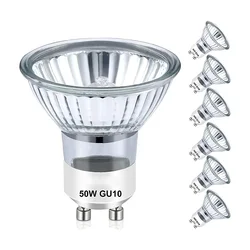 Gu10 Halogen Reflector Cup Light Thick Glass Halogen Tungsten Spotlight Par20 Lamp Cup 230v Bubble