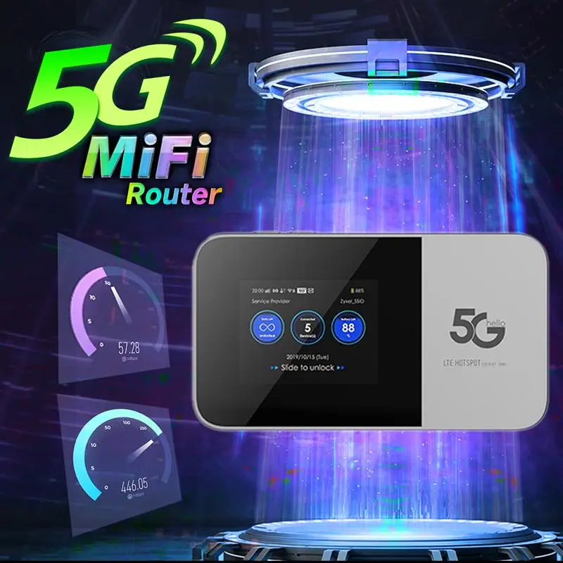 To M2B 5G MiFi Wireless mini Portable Broadband Router Travel Wi-Fi Mobile Hotspot 5g Modem Sim Card WiFi Router 5Ghz WiFi6