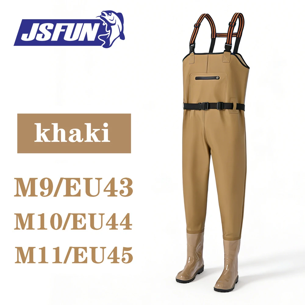 

Водонепроницаемые рыболовные вейдерсы JSFUN со встроенными сапогами, регулируемый пояс, различные размеры, прочные, для нахлыстовой и береговой рыбалки