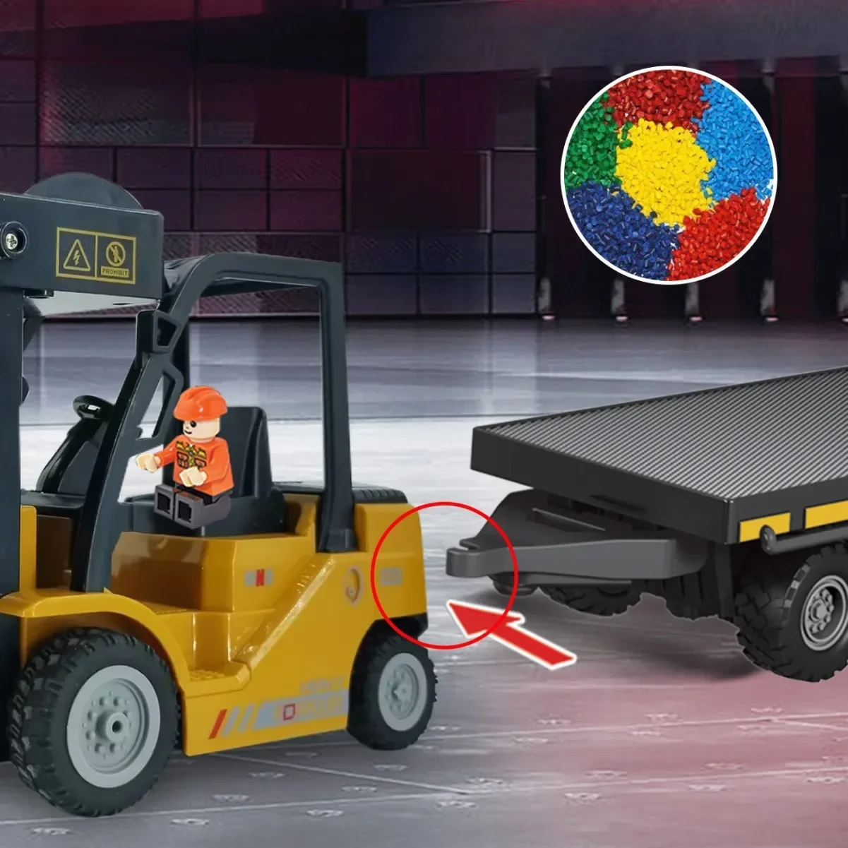 11Ch Rc Auto Spray Afstandsbediening Heftruck met Lichte Muziek 1/24 Zware Industrie Trailer Gesimuleerde Model Speelgoed Kinderen Kids gift