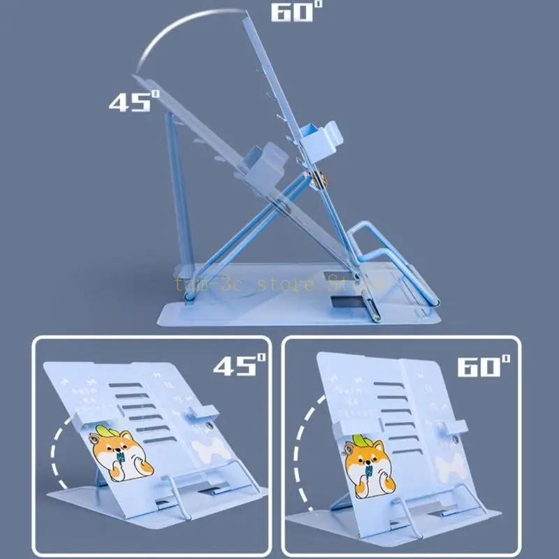 Hands Metal Book Stands for Reading, Angles Height Adjustable Book Holder with Paper Clip for Textbook Cookbooks