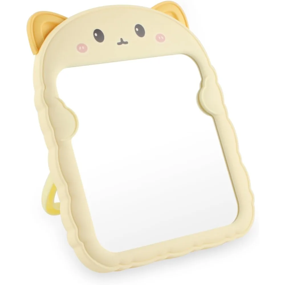 

Makeup Mirror, Cute Table Desk Cat Mirror for Desk, Desktop Mirror with Stand for Girls, Hanging Vanity Travel Makeup Mirror