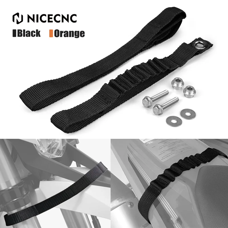 NICECNC For KTM EXC 300 EXC-F 350 SX-F 450 2004-2023 Front Rear Holding Fender Pull Straps For Husqvarna TE 300 GasGas EC 300