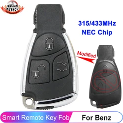 KEYECU 3 Buttons 315MHz 433MHz NEC Chip For Mercedes Benz CLS C E S ML CLK W203 W204 W205 W210 W211 W212 W221 Smart Key Remote