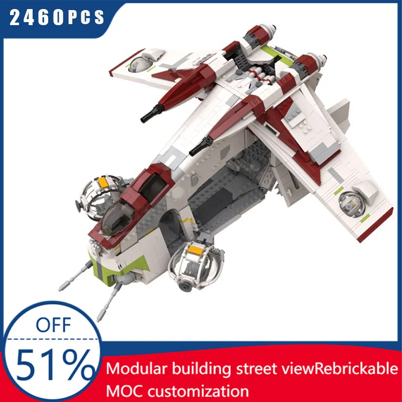 

2460PCS Moc Star Battle Combat Helicopter Model Building Block Bricks Diy Creative Assembly Educational Toy For Kid Popular Gift