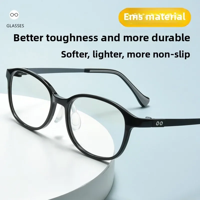 Youth Prevention and Control Eyeglasses Frame Ultra-light Pure Titanium Temple Myopia Children's Prescription Blue Light Glasses
