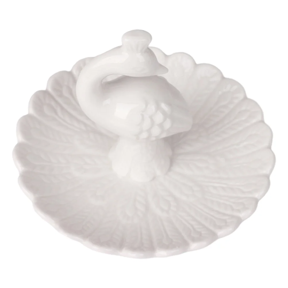 Jewelry Plate Porcelain Ring Dish Tray Earrings Storage Trinket for Women Trays