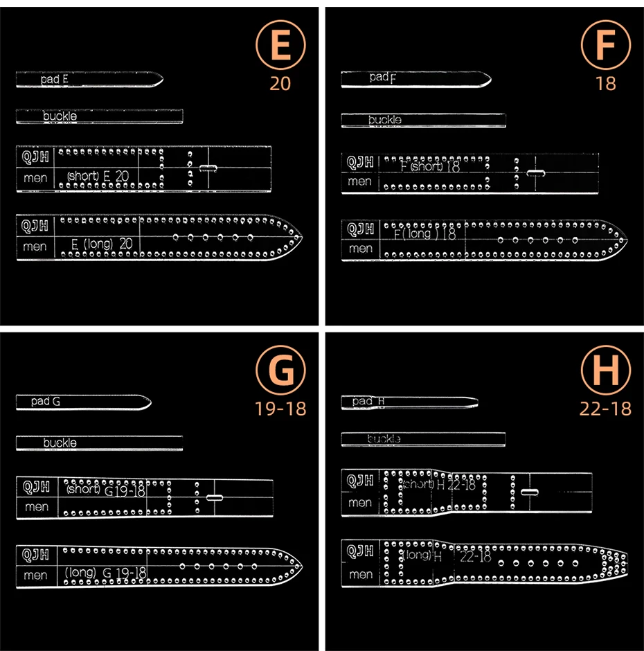 Strap Band Leather Craft Tools Transparent Acrylic Watch Strap Template Home DIY Supplies Watch Strap Mold Men and Women