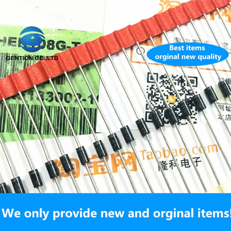 30PCS 100% Nuevo original HER108G-T, diodo rectificador de recuperación rápida con conector recto, HER108 importado DO-41 1A, en stock, foto real