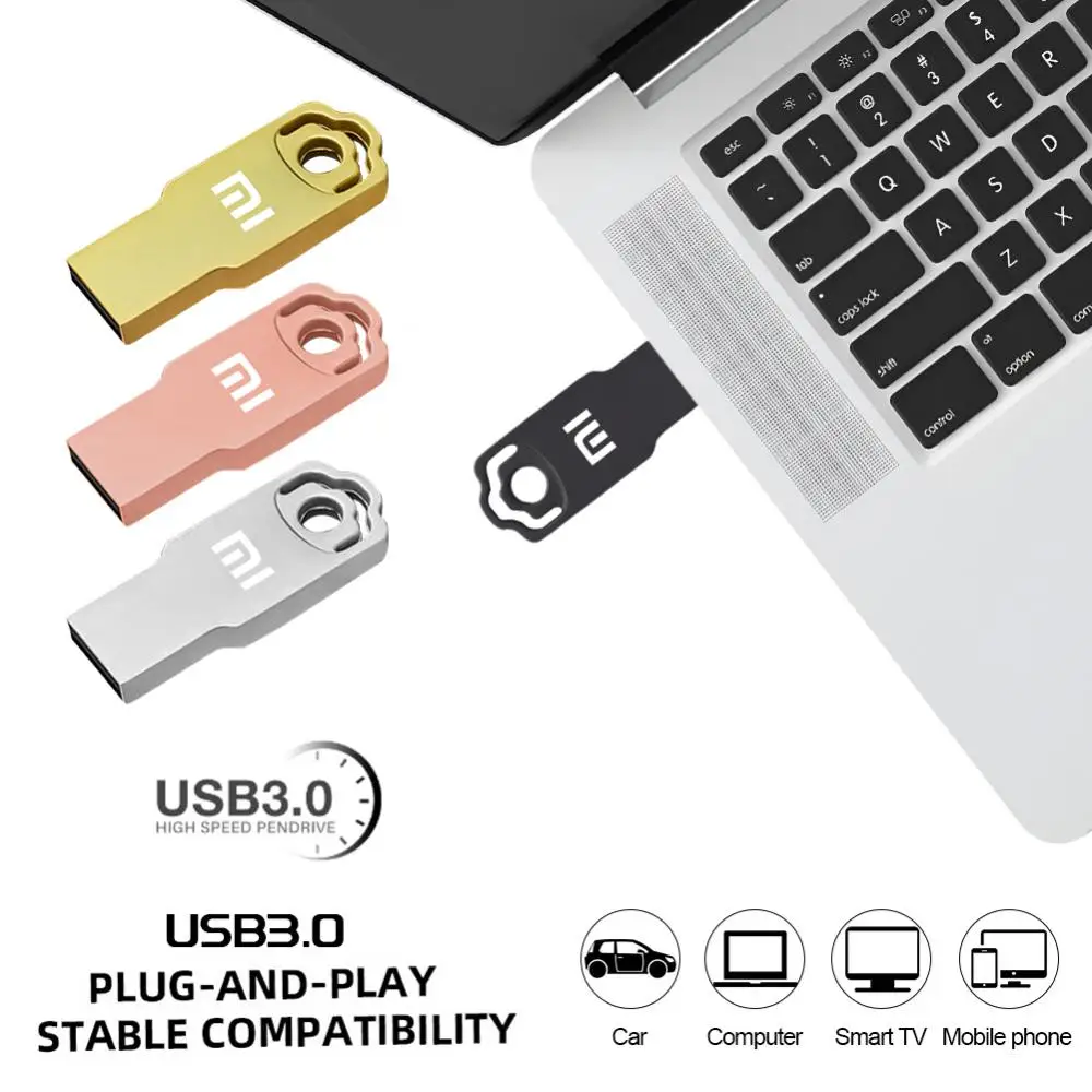 Pendrive Xiaomi 2TB Usb 3.0 Mini szybki metalowy Pendrive 1TB 128GB dysk przenośny wodoodporny Memoria