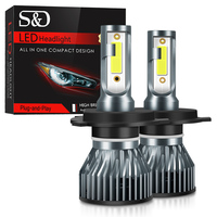 2Pcs 15000LM Mini Car Headlight H1 H4 H7 LED Bulb H8 H11 9005 HB3 9006 HB4 9004 HB1 9007 HB5 H13 Led Light Turbo Auto Headlamp