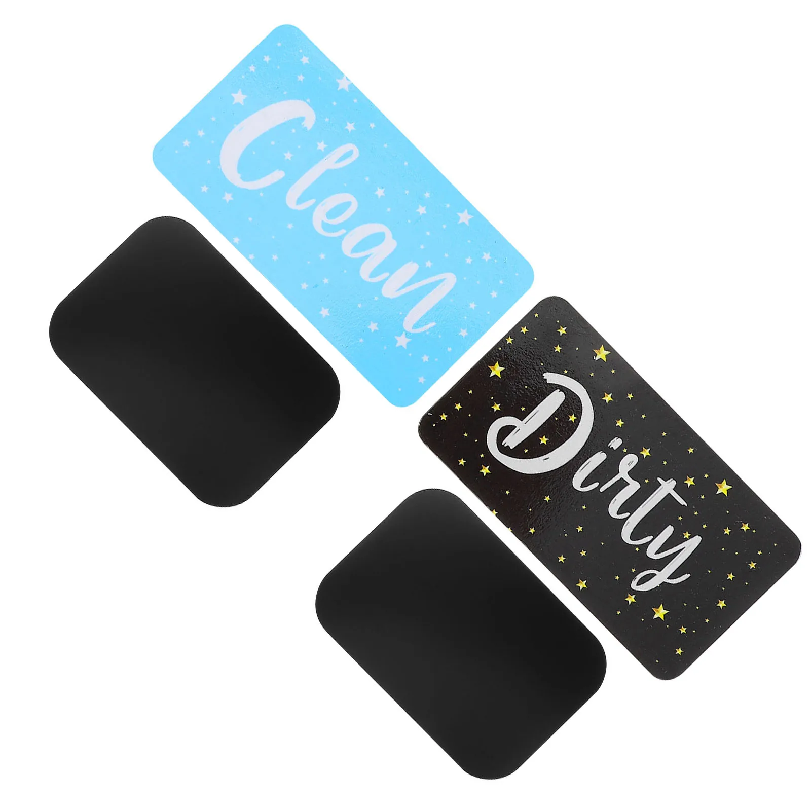 

2Pcs Double-Sided Magnetic Clean Sign Dishwasher Washing Machine Refrigerator Decor Dishwasher Clean Magnet Sign