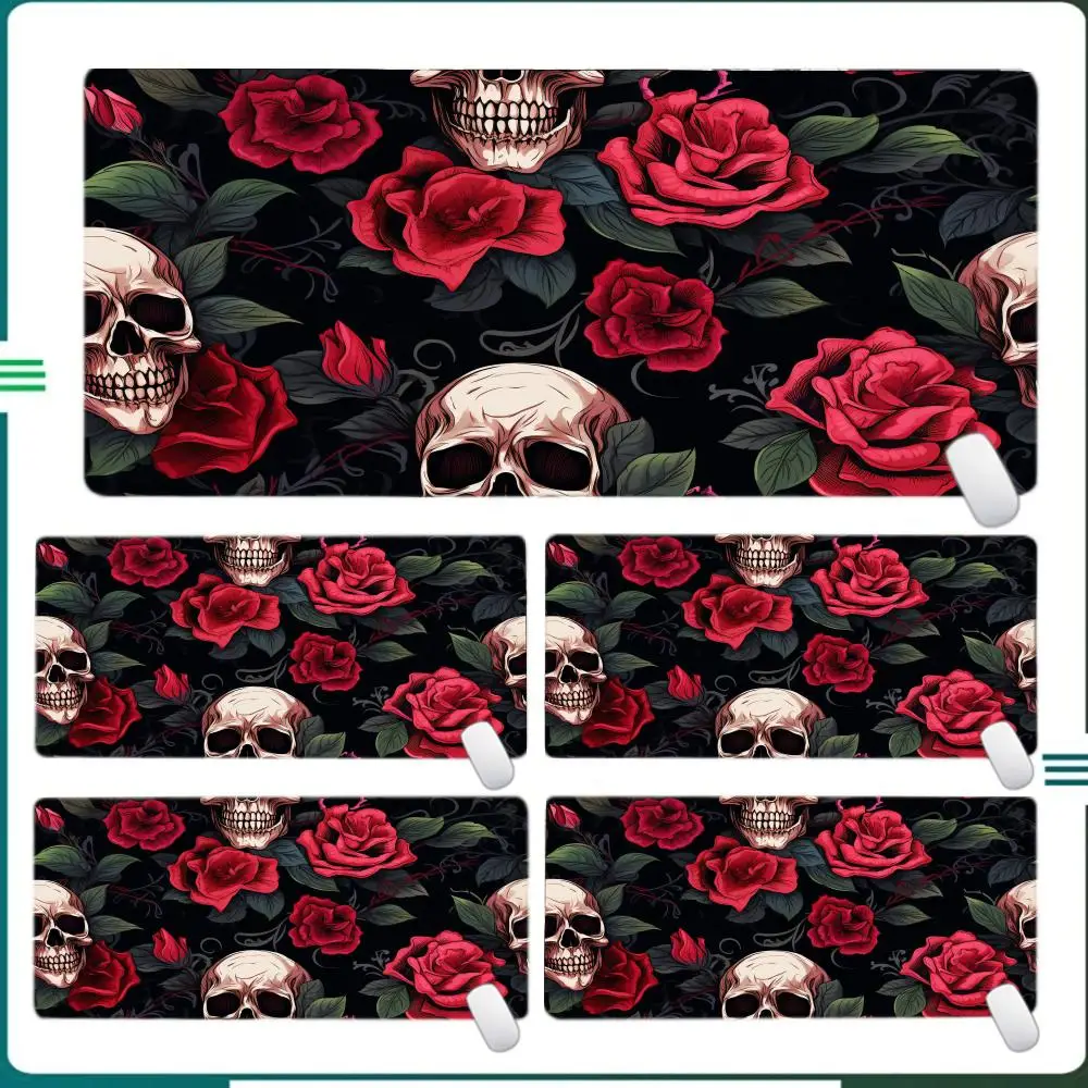 

Большой скелет арт-дизайн игровой коврик для мыши противоскользящая резиновая основа расширенный настольный коврик для геймера офисные компьютерные аксессуары