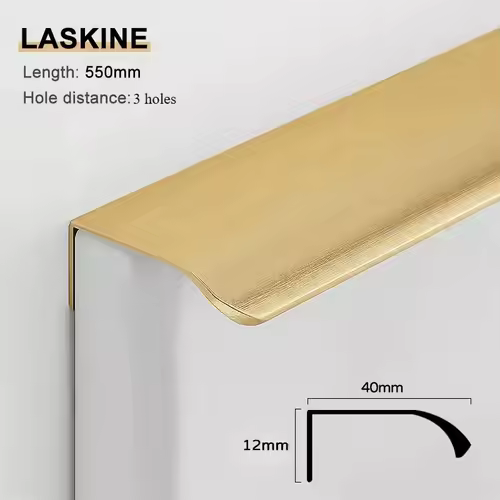 Gold Black Hidden Handles Long Kitchen Cabinet Pulls Drawer Knobs Aluminum Alloy Furniture Handles Cupboard Pulls Wardrobe Pulls - Image 22