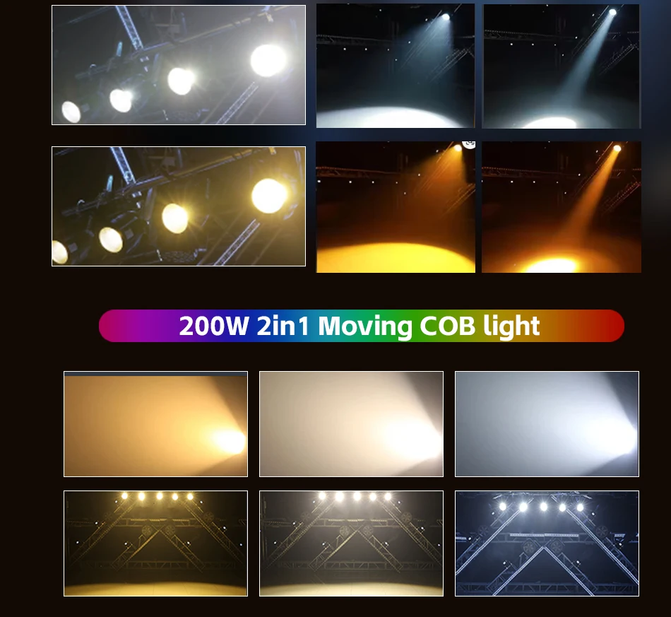 200W COB LED Downlight mit linearem Zoom, warmweißes Licht, 5 bis 60 Grad Zoom, Beleuchtung für Theater, Konferenzräume, Hochzeitshallen – Detail 8