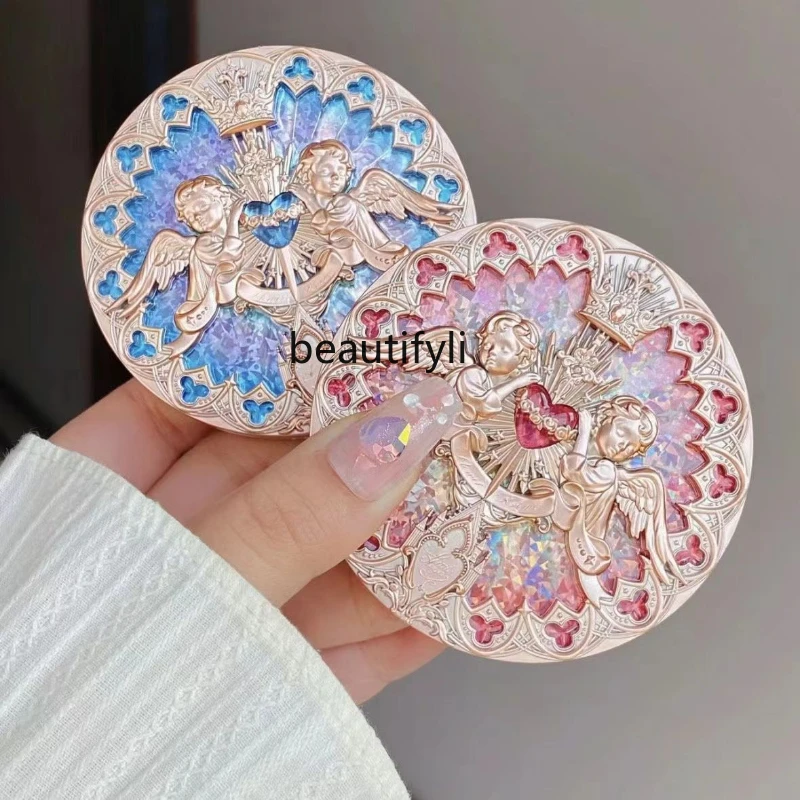 

Flower knows little angel high-gloss powder, fine glitter matte pearlescent face eye brightening grooming integrated plate girl