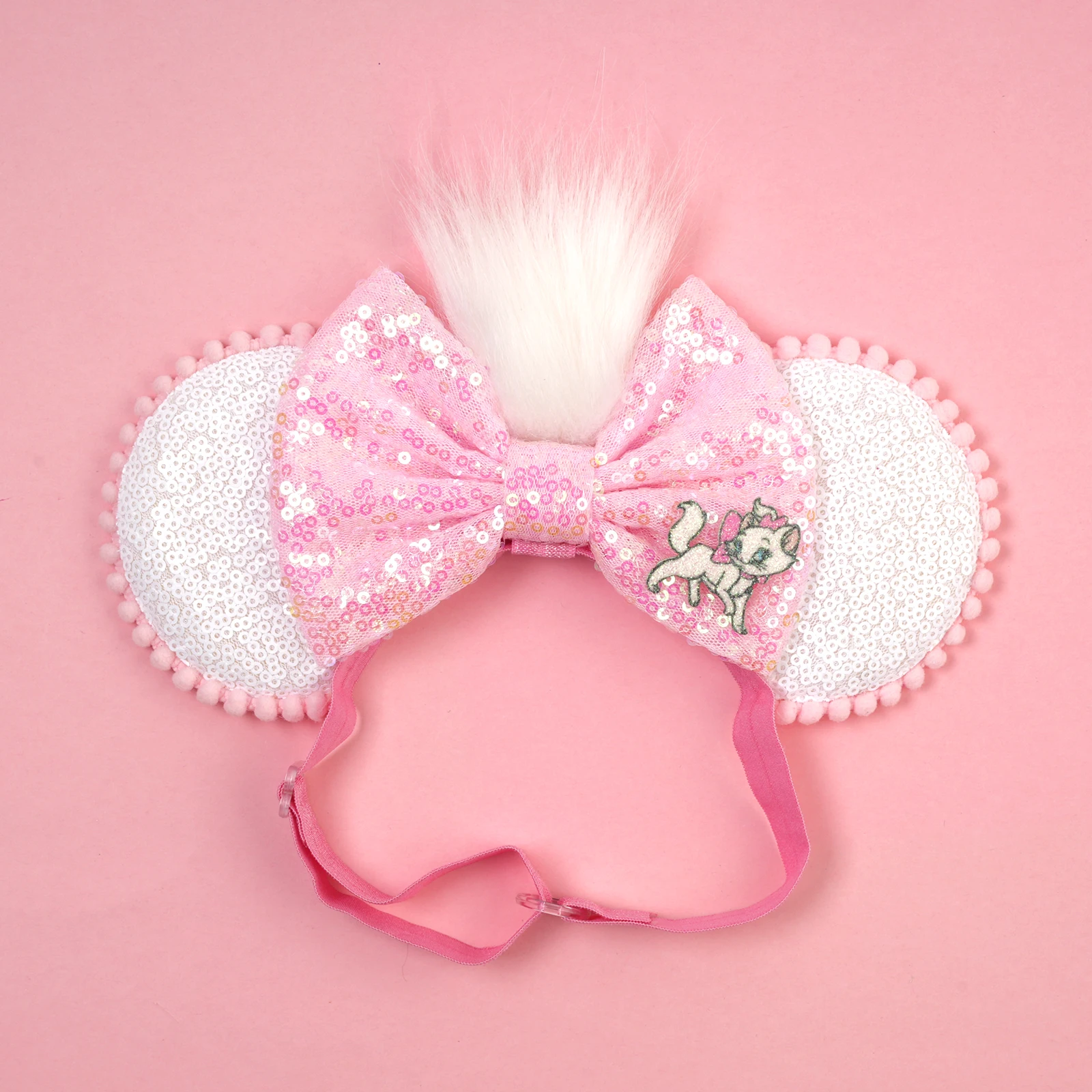 1pc Fashion Mouse Ear Hair Hoops Adjustable Nylon Headbands Fun Cartoon Pattern Women's Daily Party Wear Hair Accessories view 3