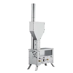 Fire Wood Heater Foldable Legs Pellet Stove Stainless Steel Camping Wood Stove Portable Pellet Burner Oven Stove