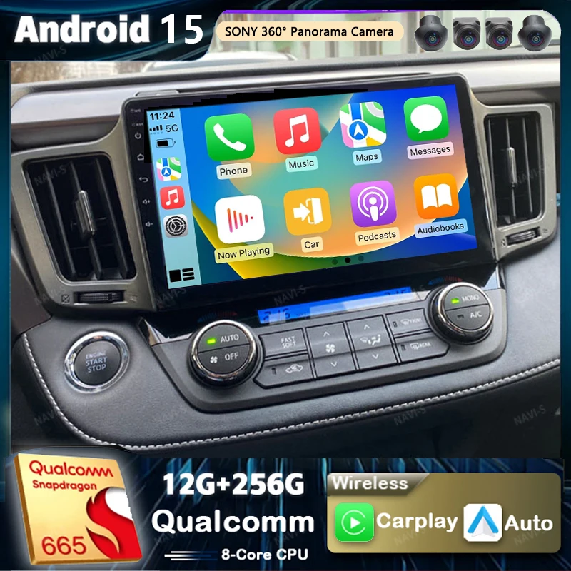 

Android 15 для Toyota RAV4 4 XA40 5 XA50 2012-2018 2K QLED стерео автомобильный радиоприемник мультимедийный видеоплеер навигация AI Voice CarPlay