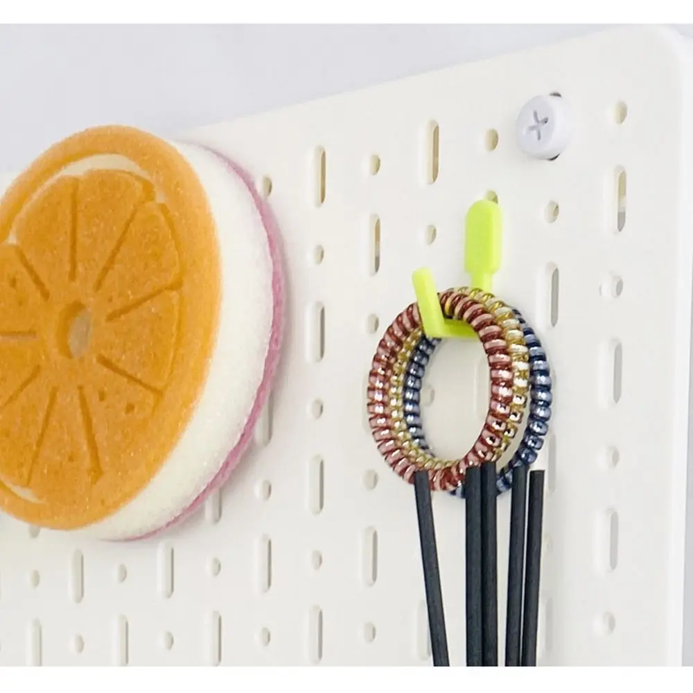 10Pcs Storage Rack Organizer Hole Board Hook J Shape Wall Mount Oblique Hanger Hardware Tool Utility Locking Kit Pegboard Hook