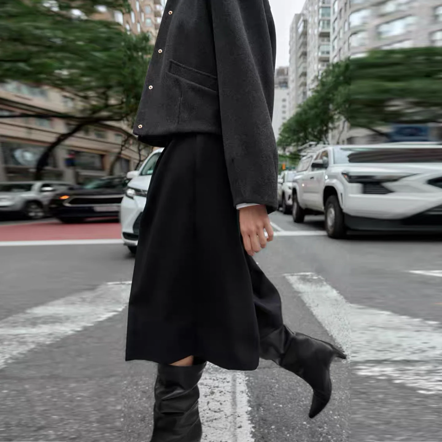 

Z Faionable, контрастные цветные строчки, длинные орты, женские прямые брюки с высокой талией, осенняя коллекция 2025