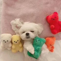 Niedliche kleine Hund quietschende Spielzeuge für kleine Hunde Welpen bär geformte Quiet sch spielzeug für Katzen hunde Haustier liefert pome ranian Teddy Shih Tzu Mops