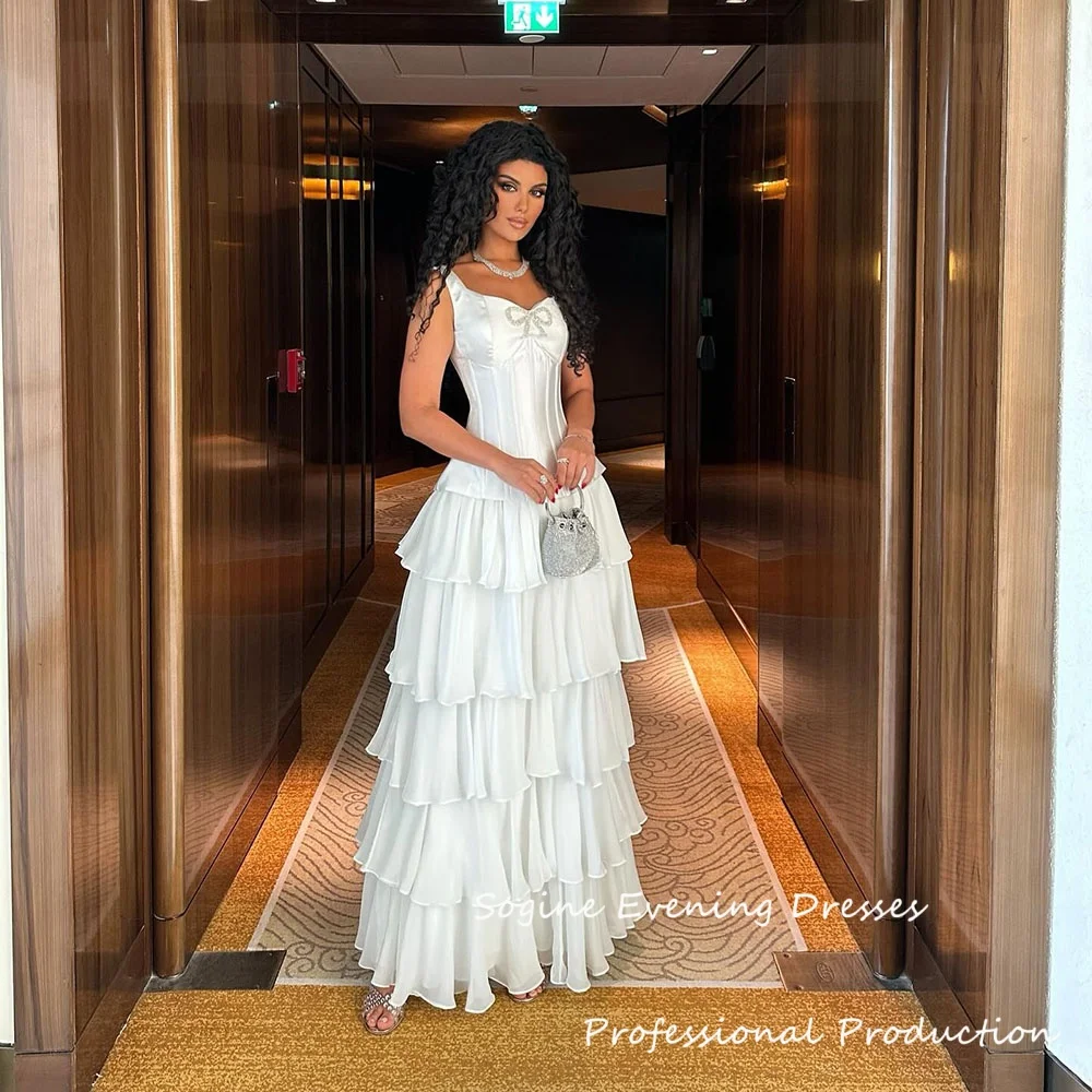

Tiered Chiffon Prom Dresses For Women Customized Satin Corset Evening Dress 2025 V-Neck Cocktail Fall Wedding Guest Gowns
