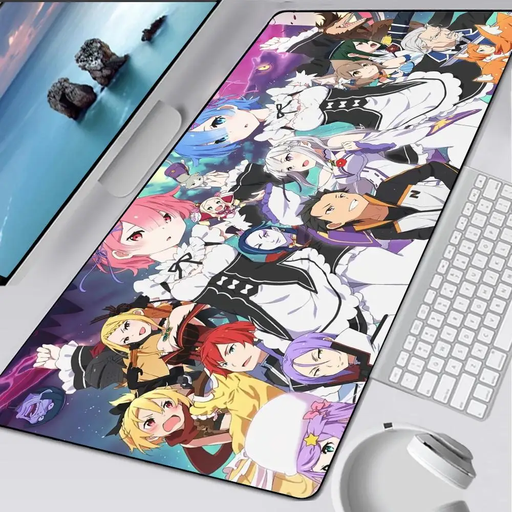 R-RE ZERO Mouse Pad Alas Karet Laptop Xxl Mousepad Notebook Gamer Meja Komputer Aksesori Gaming