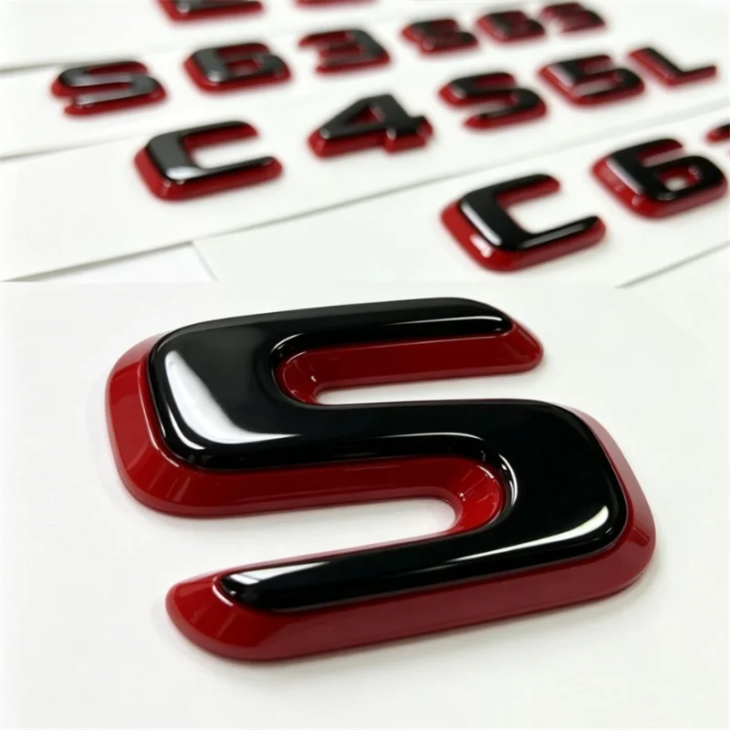 ABS-Kunststoff 3D Neuer Stil für E43 C63 S65 E53 Buchstaben-Emblem W222 W204 W223 Serie Auto Kotflügel Kofferraum Logo Aufkleber – Detail 1