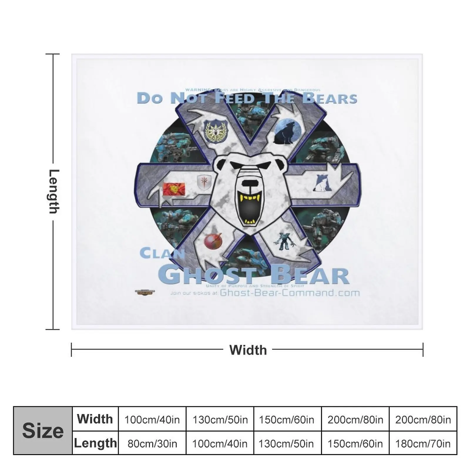 Clan Ghost Bear Recruitment Poster Q2.14 Throw Blanket manga Moving Decorative Sofa Blankets