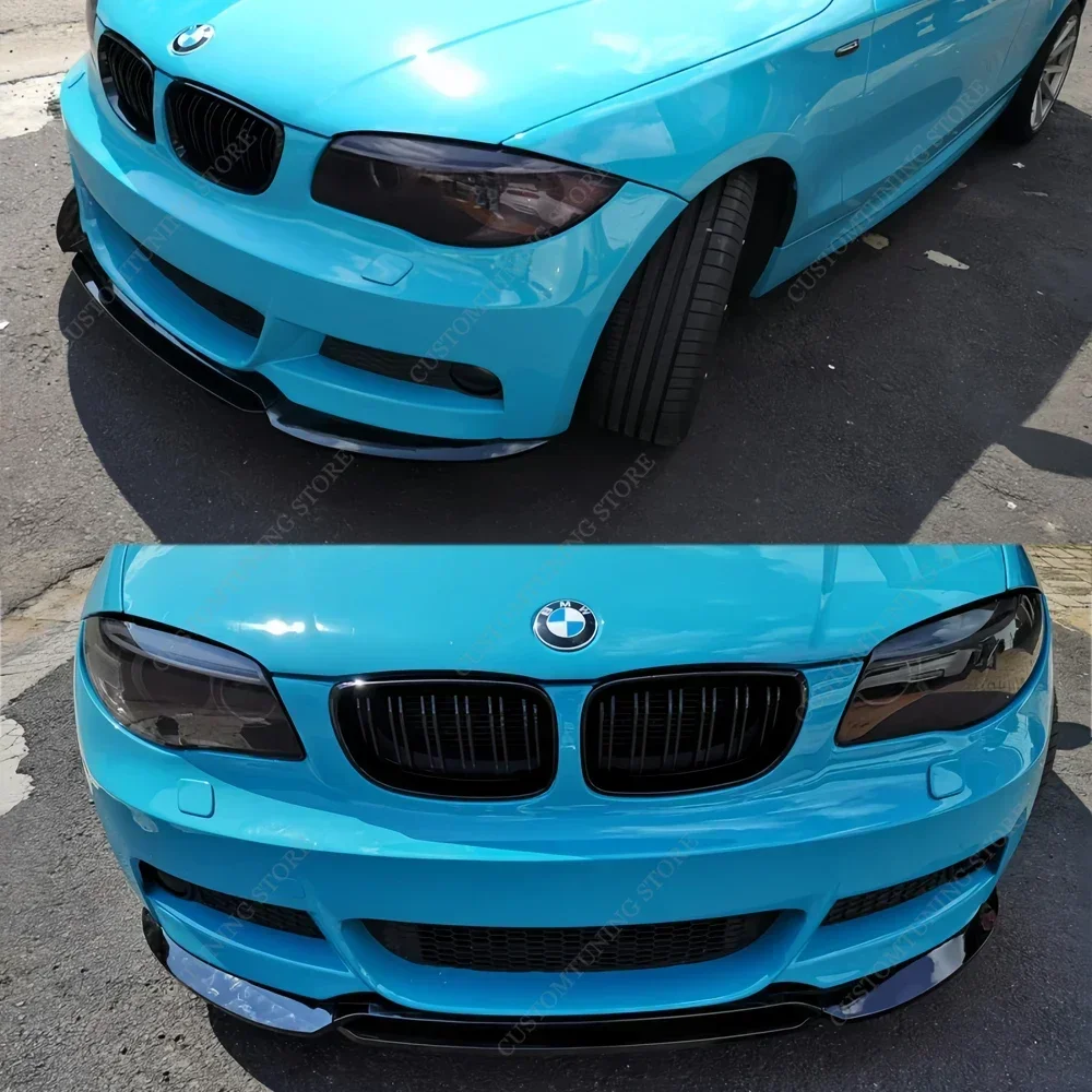 For Bmw E82 E88 4Pcs Gloss Maxton Style Front Bumper Splitter Lip Spoiler Diffuser 118d 120i 135i M Sport 2010-2014 Lci Bodykits