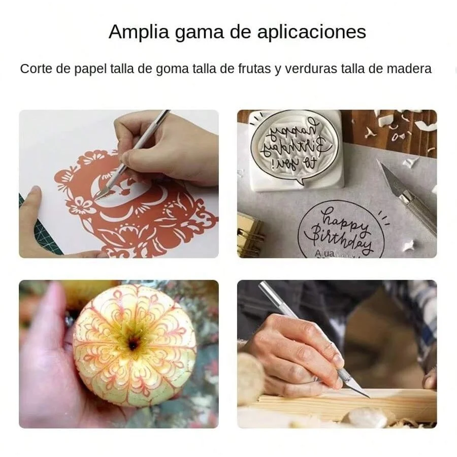 عدم الانزلاق المعادن نحت مشرط سكين أدوات عدة القاطع النقش الحرفية السكاكين + 5 قطعة شفرات الهاتف المحمول PCB DIY بها بنفسك إصلاح الأدوات اليدوية #5