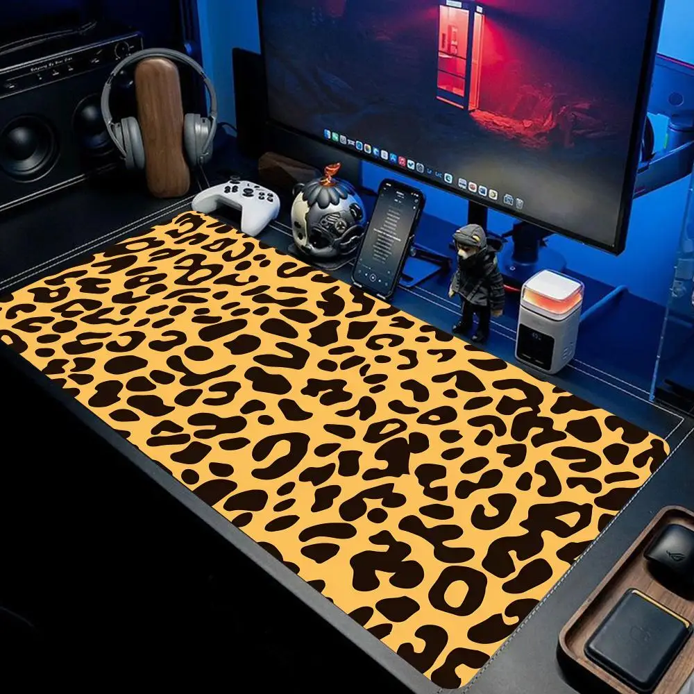 

Leopard Print Mouse Pad large keyboard mouse desk pad non-slip rubber gaming mouse pad laptop mouse carpet