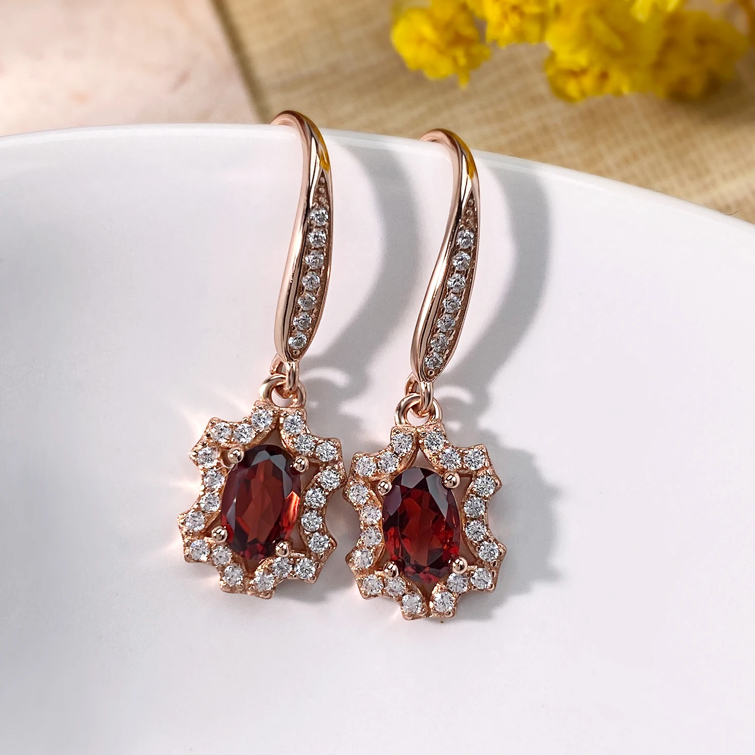 sile-rose-gold-plated-hexagon-925-sterling-silver-drop-earrings-for-women-luxury-natural-garnet-zircon-inlay-flower-earring-gift